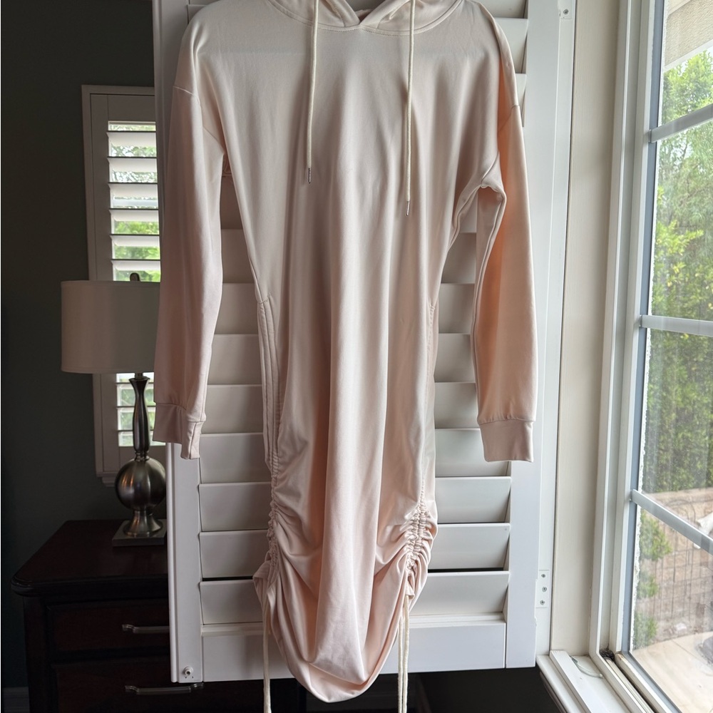 Soft Cream Hooded Dress